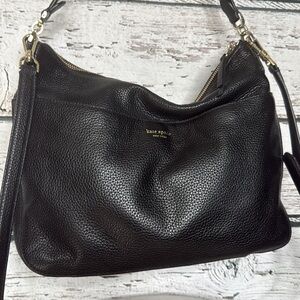 Kate Spade black pebble leather shoulder crossbody bag
EUC